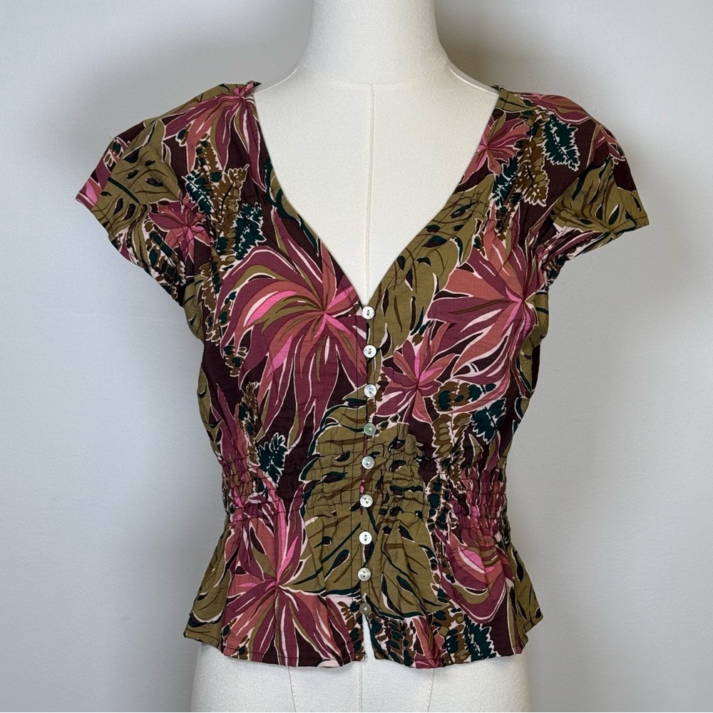 Madewell Multicolor Floral Crop Top